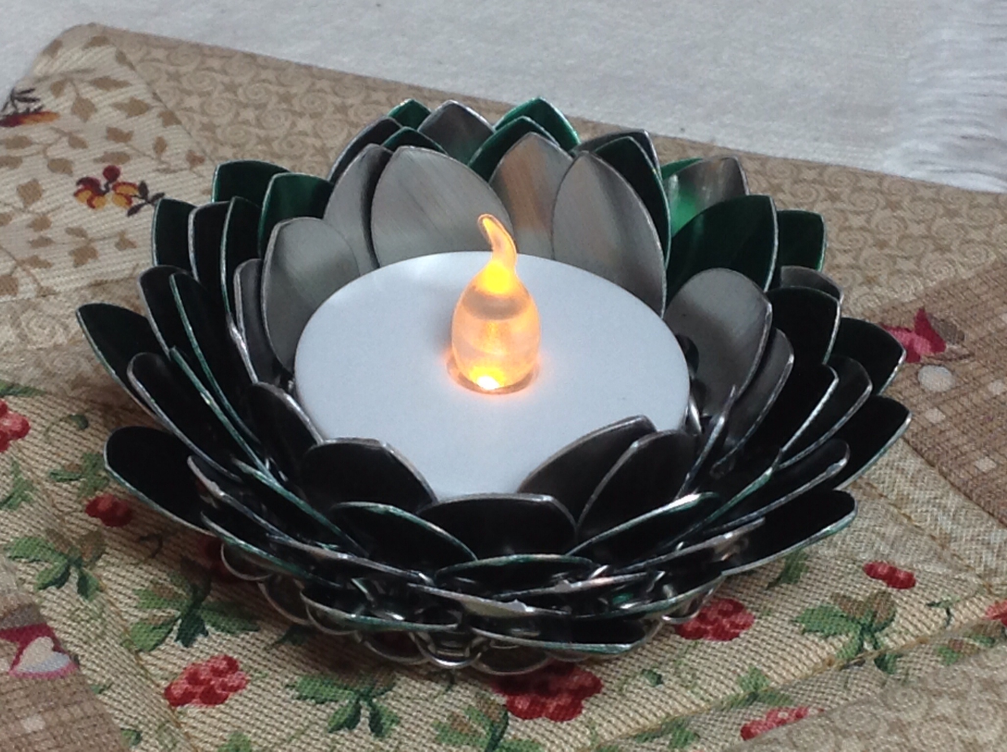 Scalemaille tealight candle holder.